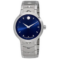 Movado Luno Men's Stainless Steel Bracelet Watch W/ Blue Dial from Pedre